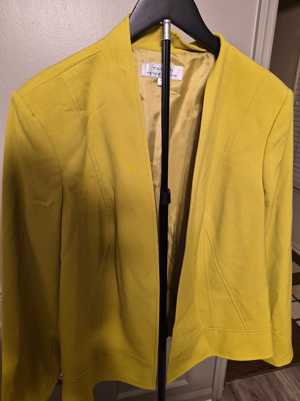 Tahari Lime Green  Open-Front Blazer Jacket